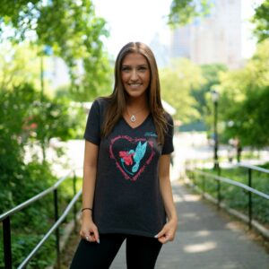 Kristina in our Hummingbird T-Shirt