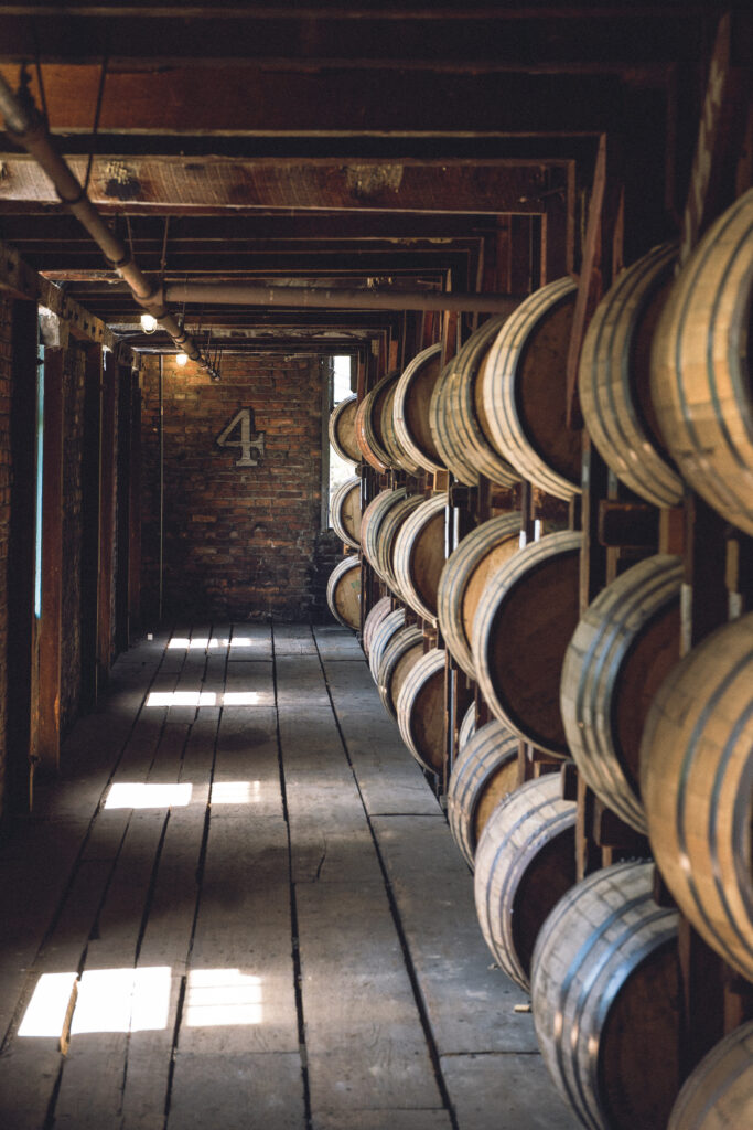 Barrels of Blanton's Aging in the Distillery