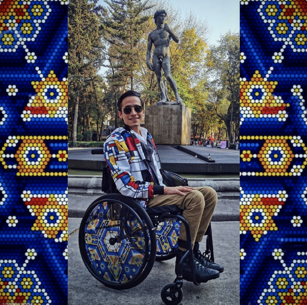 Enrique in a wheelchair