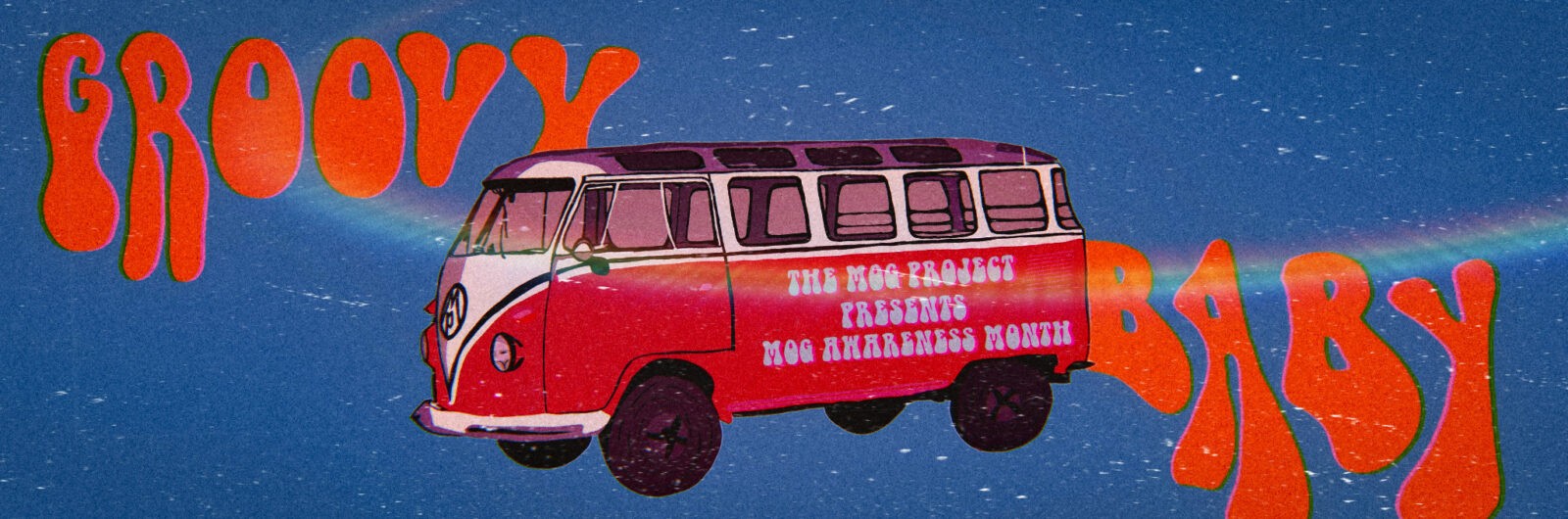 VW Bus that says The MOG Project Presents MOG Awareness Month: Groovy Baby: 60's style decor