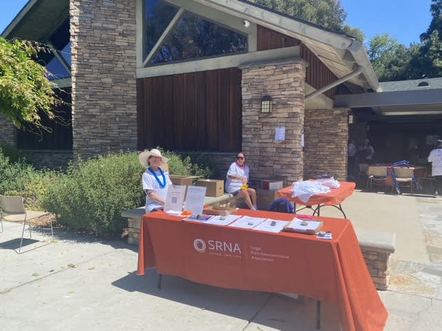 The SRNA Booth at the Long Beach, California Walk Run and Roll.